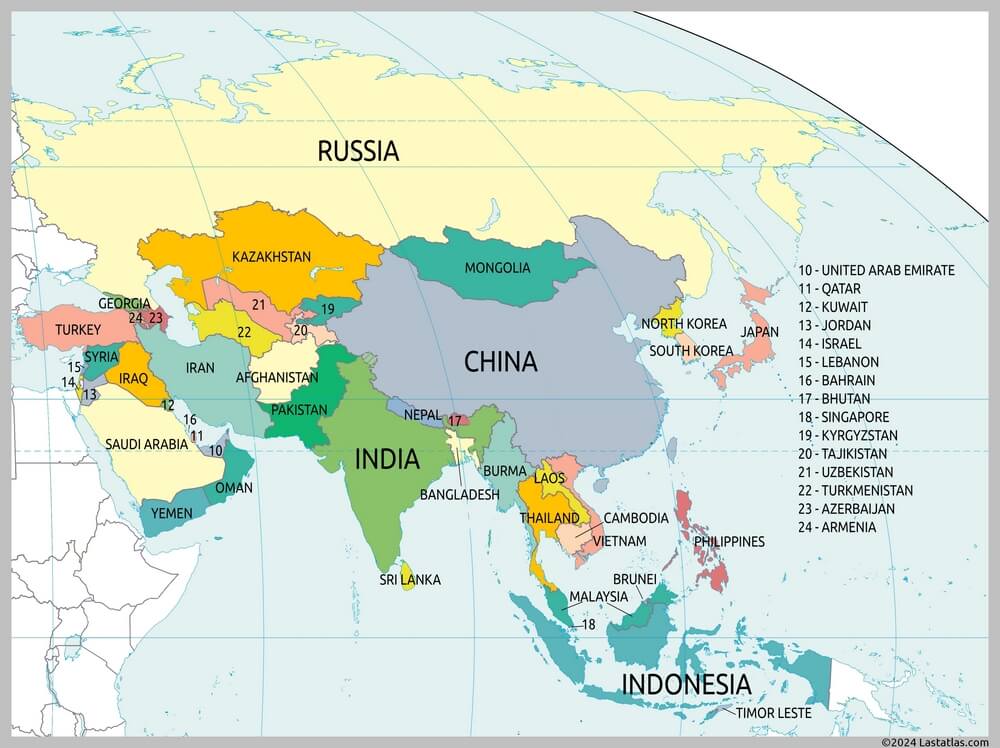 Asia map