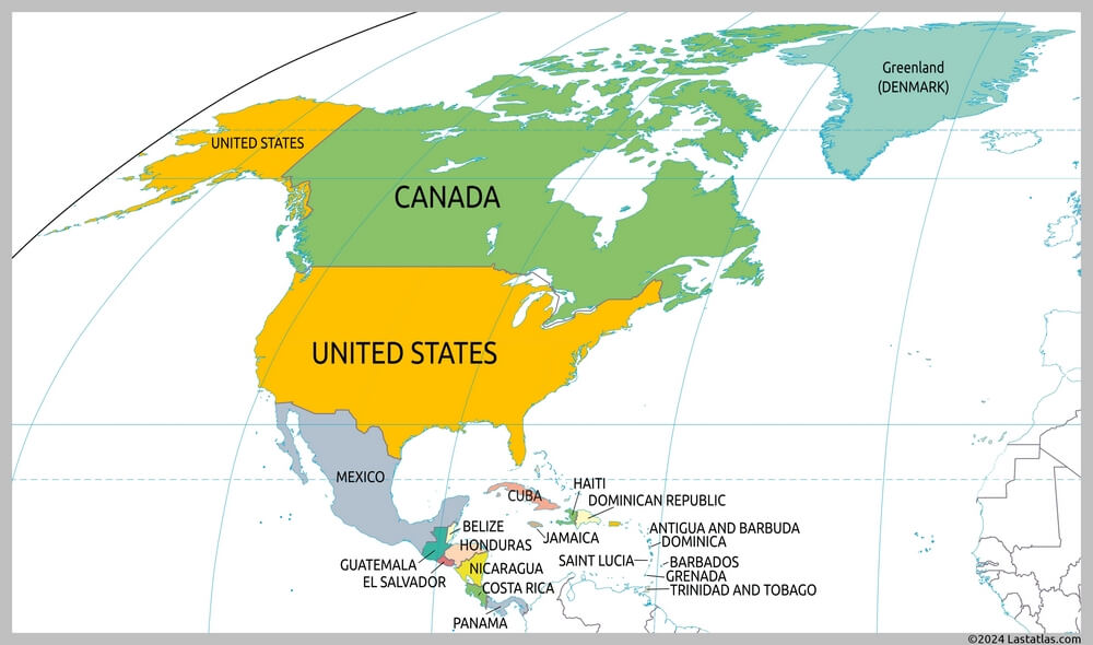 North America map