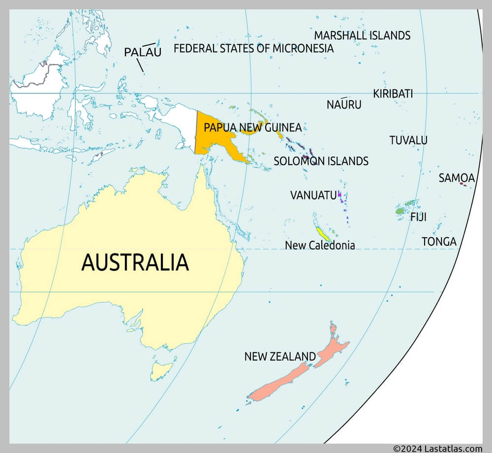 Oceania map