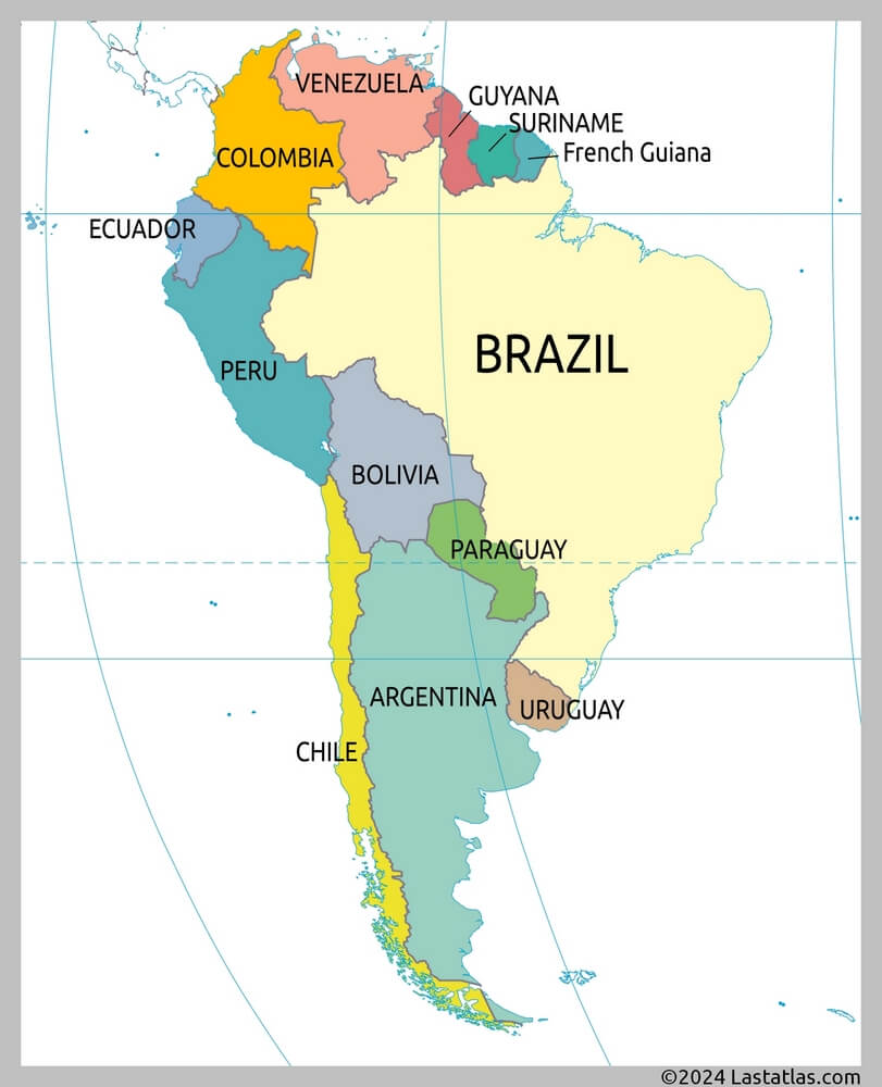 South America map